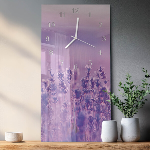 Vertikale Uhr Lavendel