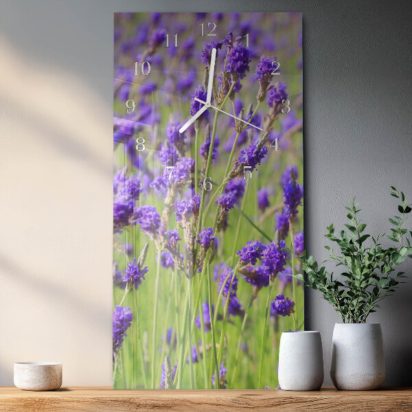 Vertikale Uhr Lavendel