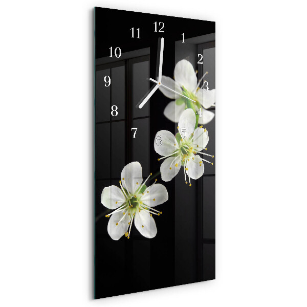 Vertikale Uhr Blumen