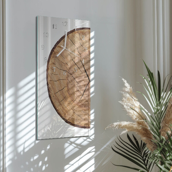 Vertikale Uhr Holzbalken