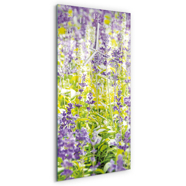 Vertikale Uhr Lavendel