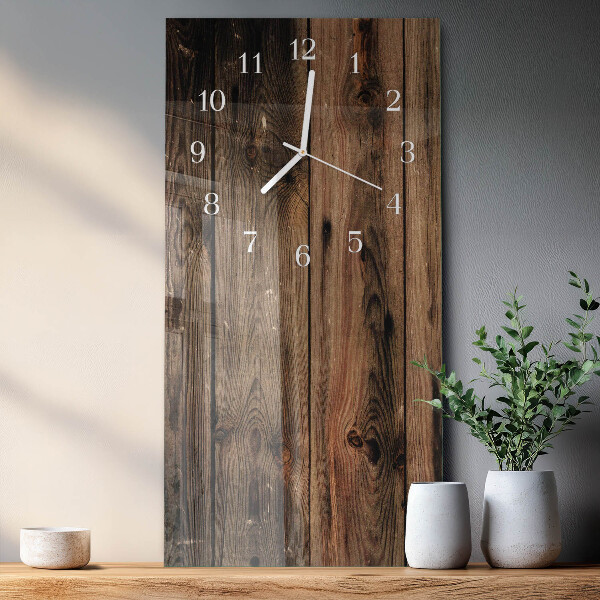 Vertikale Uhr Holz