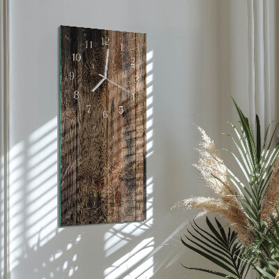 Vertikale Uhr Holz