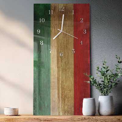 Vertikale Uhr Italienische Flagge