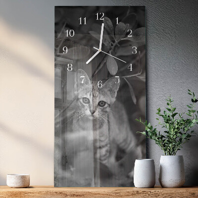 Vertikale Uhr Katze