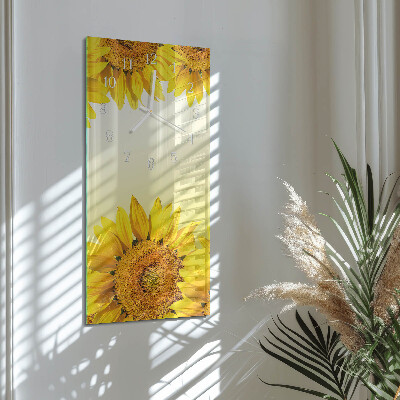 Vertikale Uhr Sonnenblume
