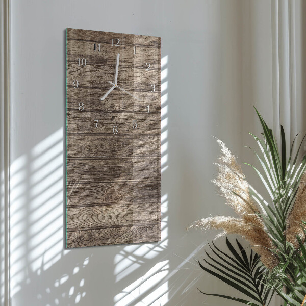 Vertikale Uhr Holz