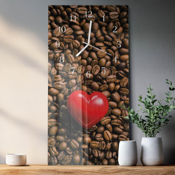 Vertikale Uhr Kaffeebohnen