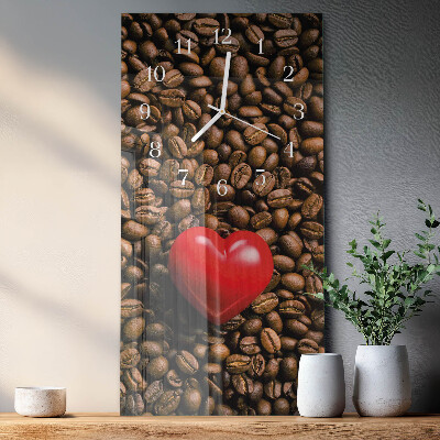 Vertikale Uhr Kaffeebohnen
