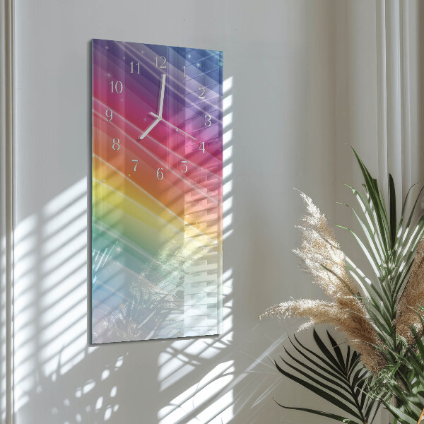 Vertikale Uhr Regenbogen