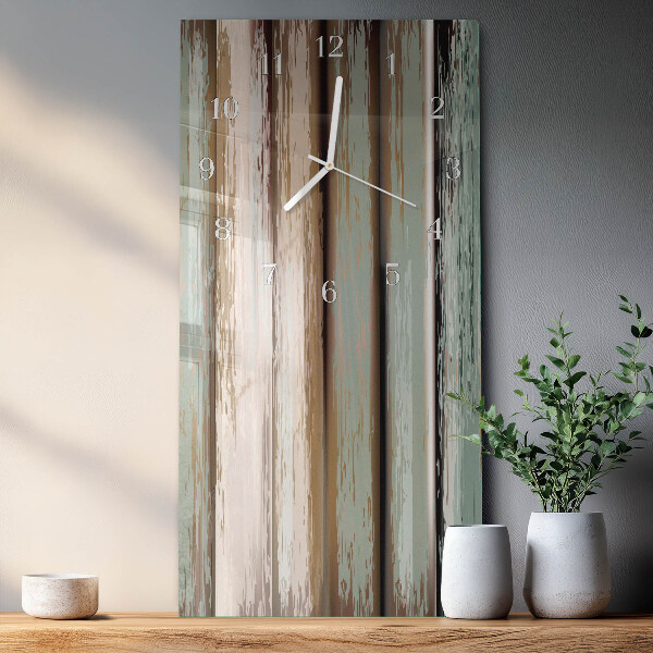 Vertikale Uhr Holz