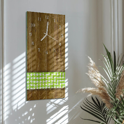 Vertikale Uhr Holztisch