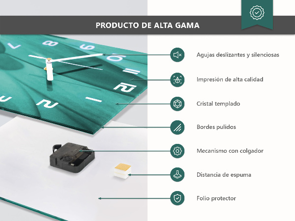 Vertikale Uhr Samt