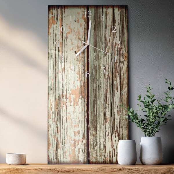 Vertikale Uhr Holzwand