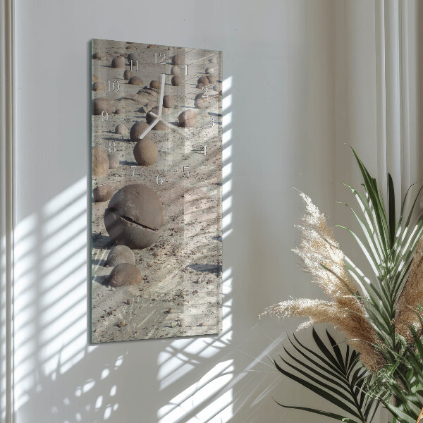 Vertikale Uhr Strandsteine