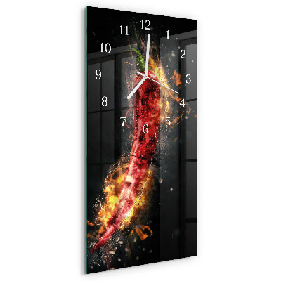 Vertikale Uhr Scharfe Paprika