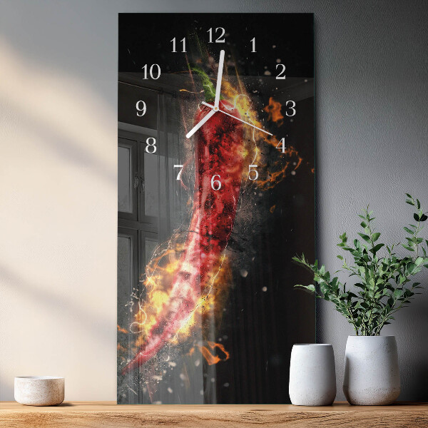 Vertikale Uhr Scharfe Paprika