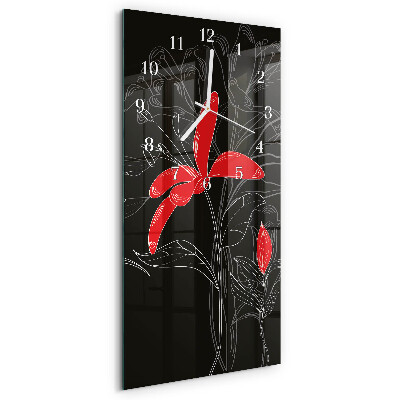 Vertikale Uhr Blumen