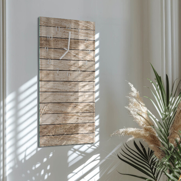 Vertikale Uhr Holz