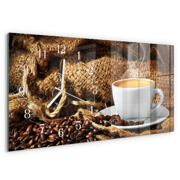 Horizontale Uhr Kaffeebohnen