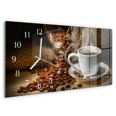 Horizontale Uhr Kaffee