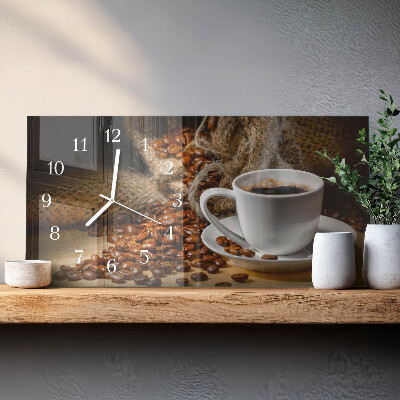 Horizontale Uhr Kaffee