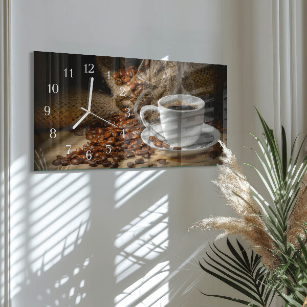 Horizontale Uhr Kaffee