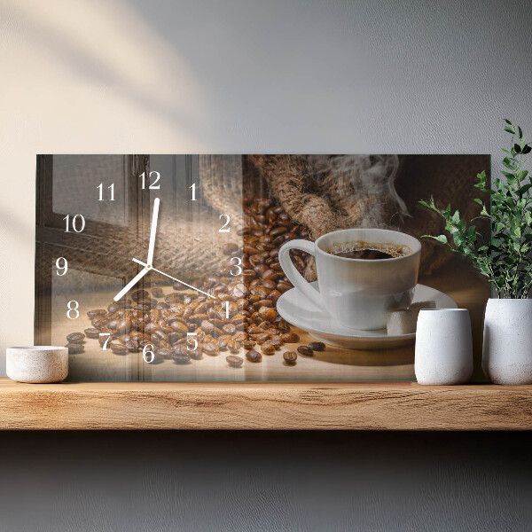 Horizontale Uhr Kaffee