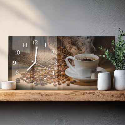 Horizontale Uhr Kaffee