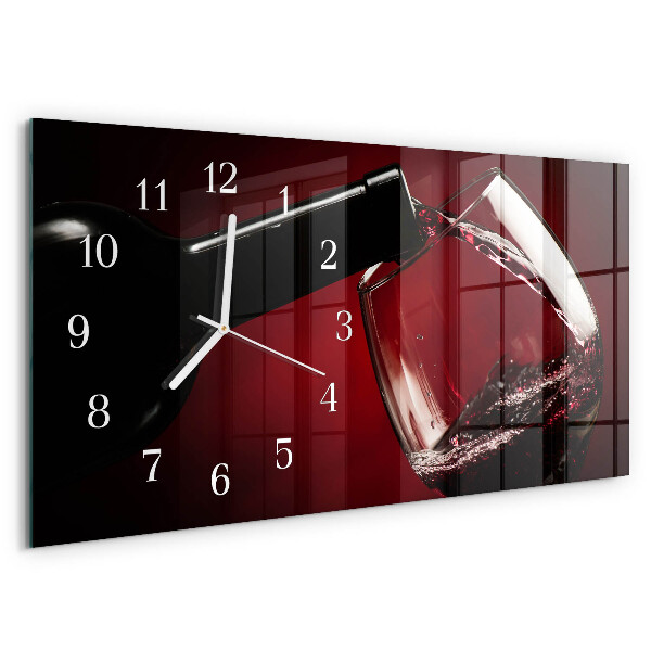Horizontale Uhr Weinglas