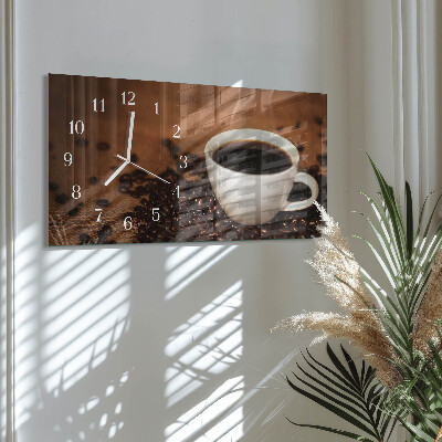 Horizontale Uhr Heißer Kaffee