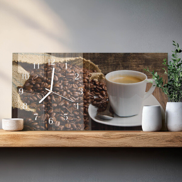 Horizontale Uhr Kaffee