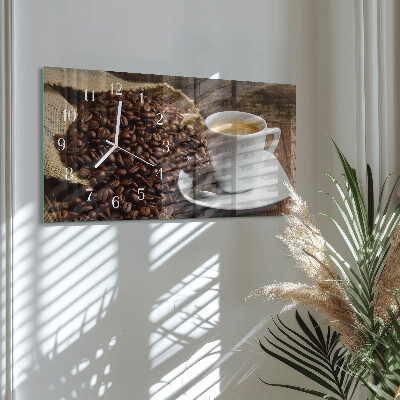 Horizontale Uhr Kaffee