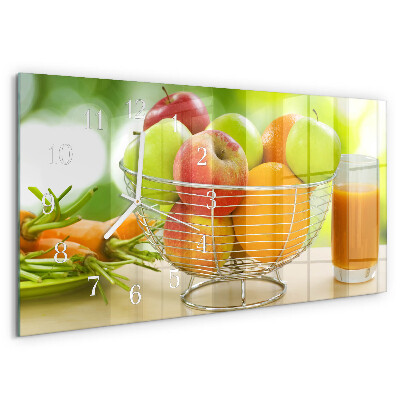 Horizontale Uhr Früchte und Saft