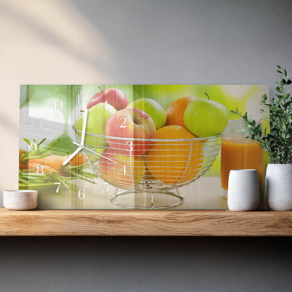 Horizontale Uhr Früchte und Saft