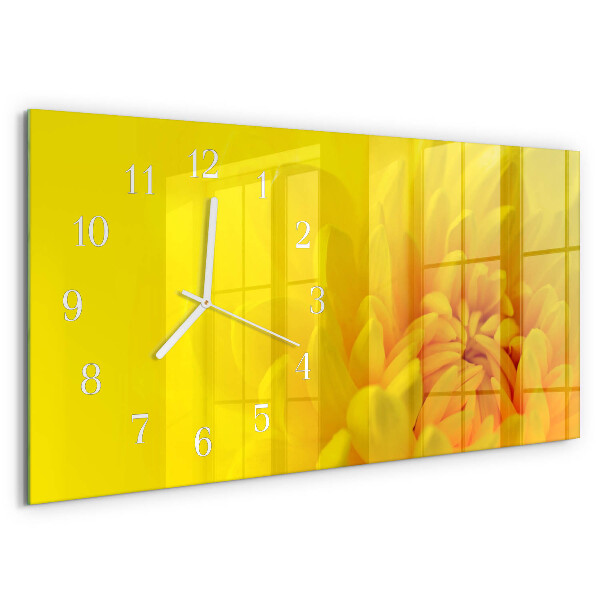 Horizontale Uhr Blume