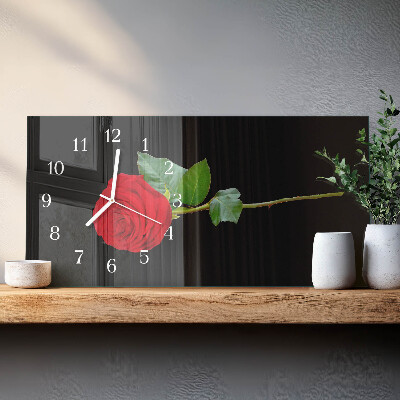 Horizontale Uhr Rose