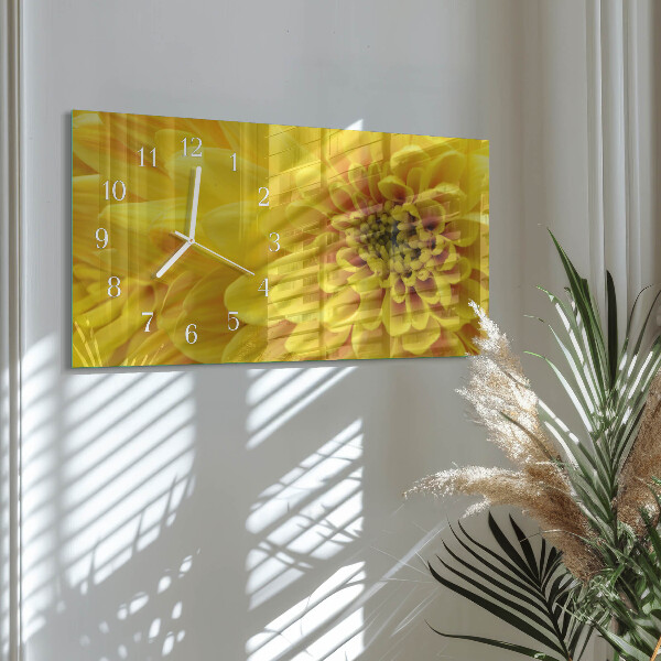 Horizontale Uhr Chrysantheme