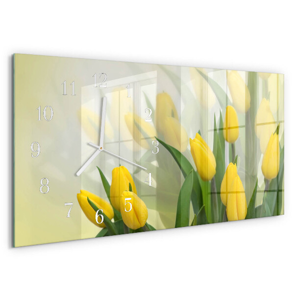 Horizontale Uhr Tulpen