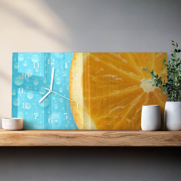 Horizontale Uhr Orange