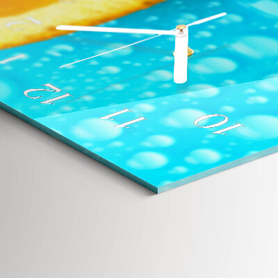 Horizontale Uhr Orange
