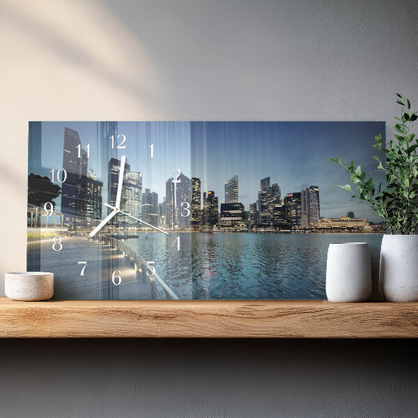 Horizontale Uhr Stadt bei Nacht