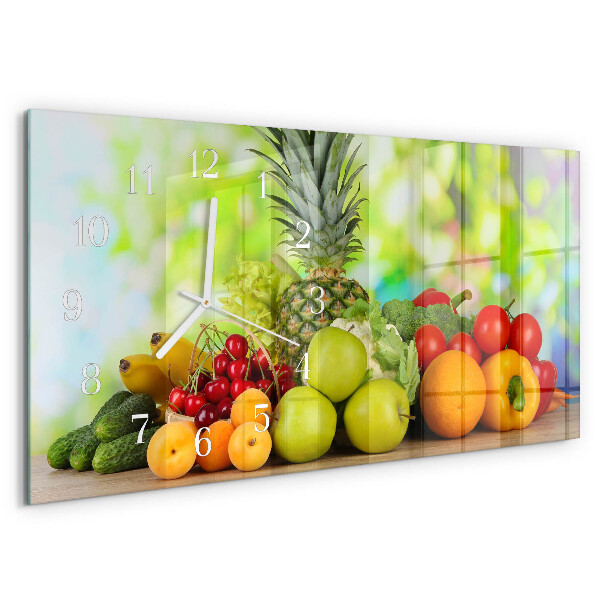 Horizontale Uhr Obst und Gemüse