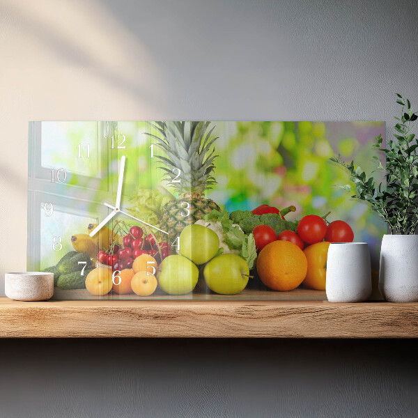 Horizontale Uhr Obst und Gemüse