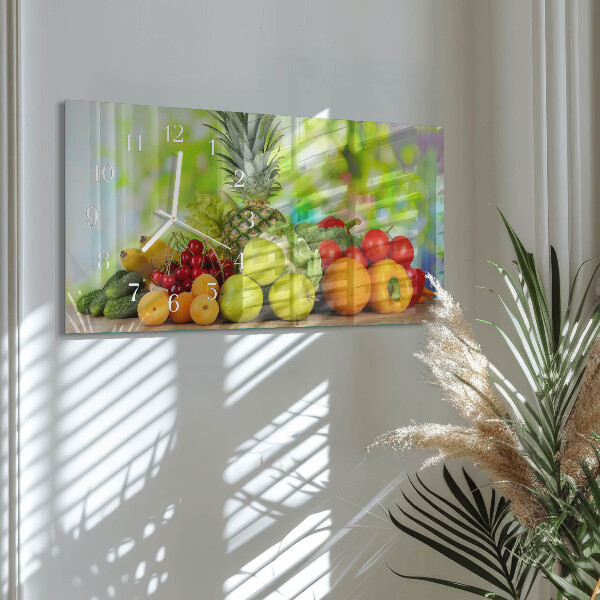 Horizontale Uhr Obst und Gemüse