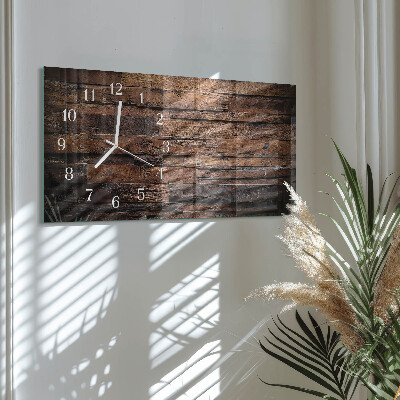 Horizontale Uhr Holz