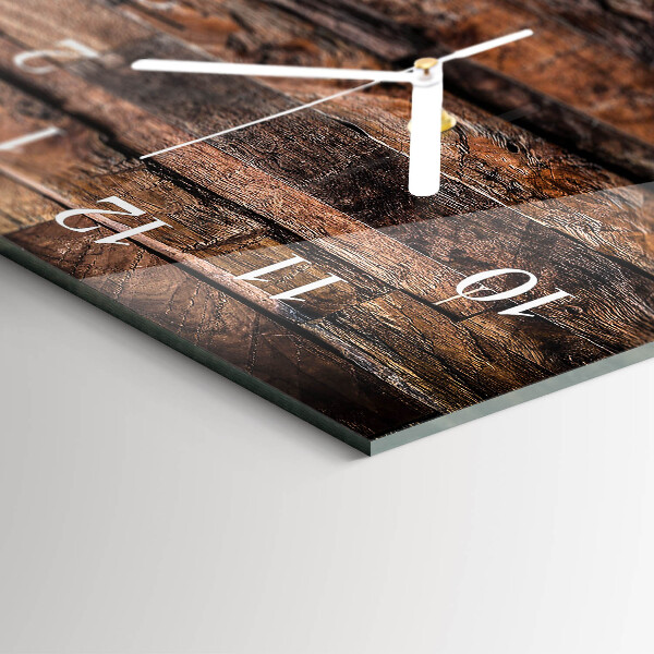 Horizontale Uhr Holz