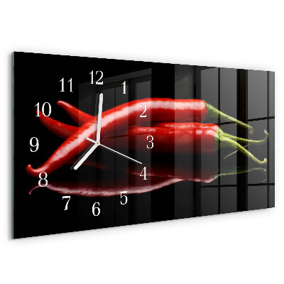Horizontale Uhr Chilischoten
