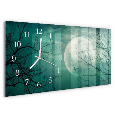 Horizontale Uhr Mond