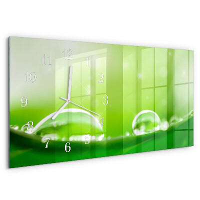 Horizontale Uhr Wassertropfen